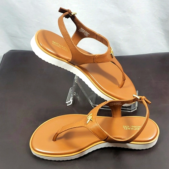 MICHAEL Michael Kors Women's "Brady Thong" T-Strap Sandals, Luggage, Size 6.5 - Picture 7 of 9